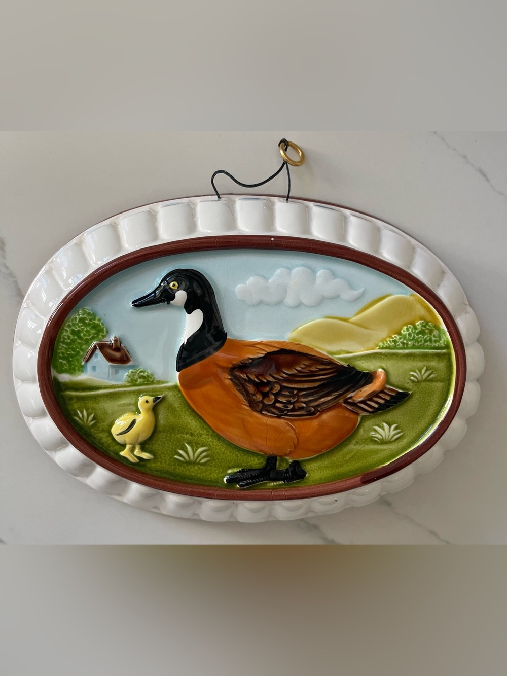 Vintage Duck & Duckling Ceramic Mold Decor Gailstyn-Sutton Japan Hand Painted